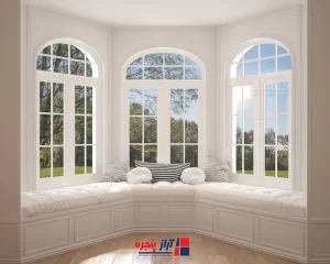 پنجره دو جداره کمانی هلالی