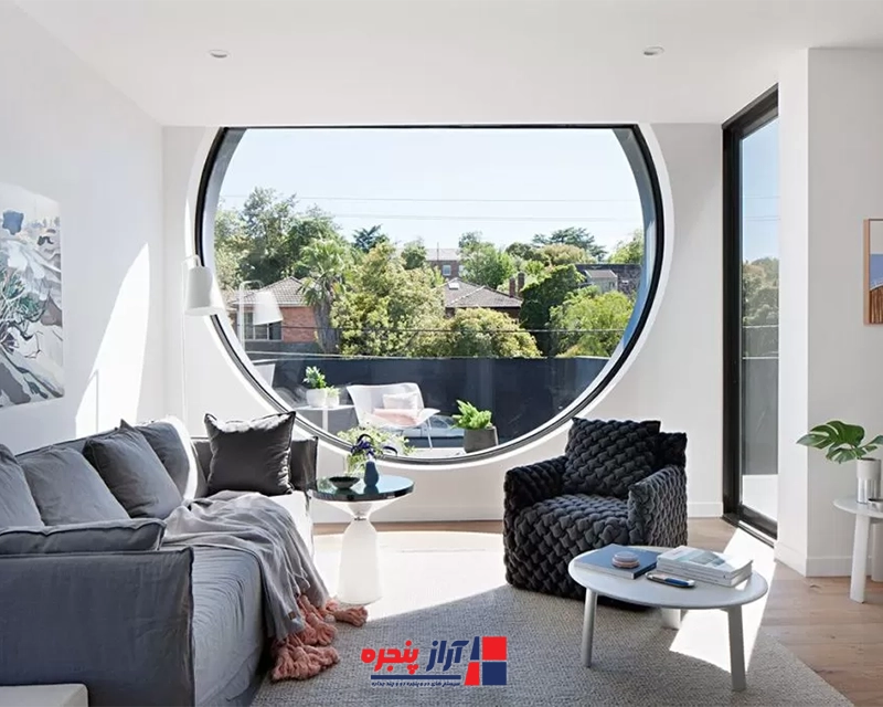 پنجره دو جداره دایره‌ای (محوری)