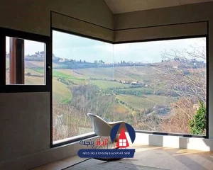 پنجره دوجداره مدل بدون فریم