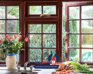 پنجره دوجداره از جنس چوب